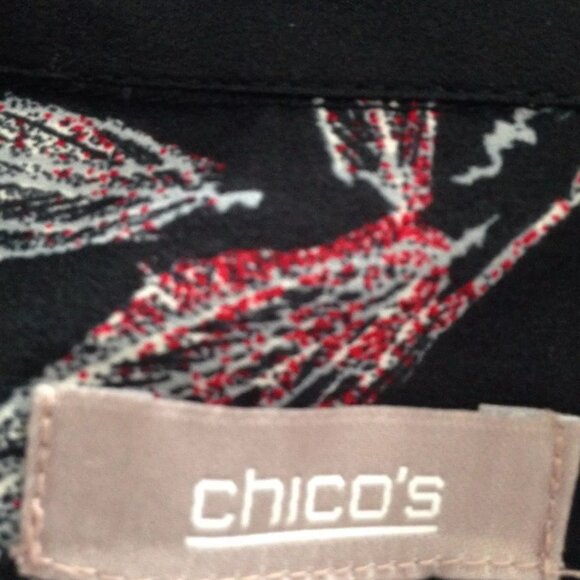 Chico's women's top silky soft blouse long sleeve size 1 $55 tag new with tags - Picture 5 of 7